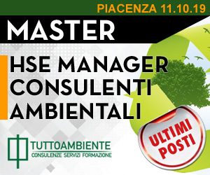 Master HSE Manager, Responsabili e Consulenti Ambientali a Piacenza dal 11/10/2019 al 07/12/2019