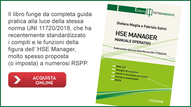 Copertina del Manuale Operativo HSE Manager