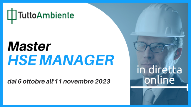 Master HSE Manager ottobre 2023