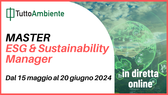 Master ESG & Sustainability Manager maggio 2024